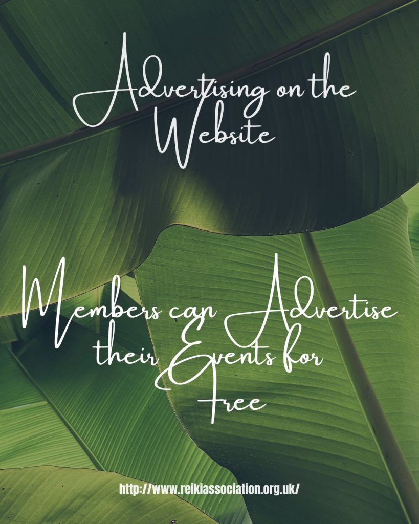 Advertising on the Reiki Association Website